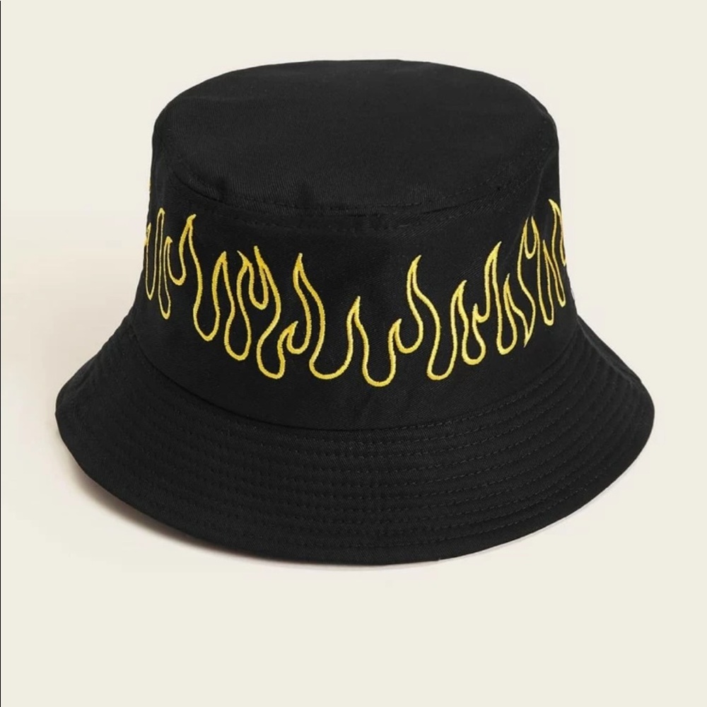 Fire Embroidery Bucket Hat